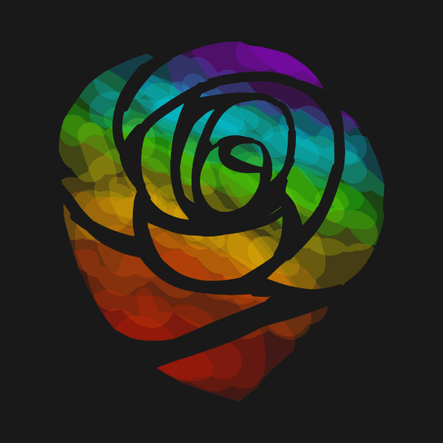 Rainbow rose by Con98