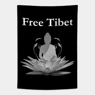 Free Tibet Movement Human Rights Activist Tapestry