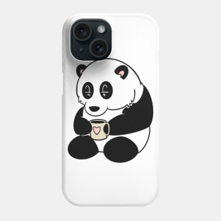 Panda’s morning coffee Phone Case