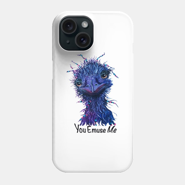 You Emuse Me Funny Hippie Emu Pun Phone Case by traceyart