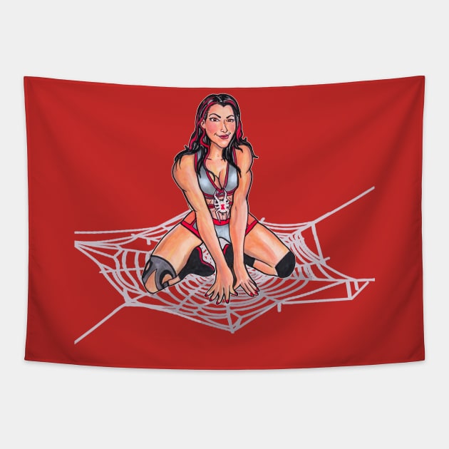 Lisa Red Widow Tapestry by Aphrodite's Love Shoppe