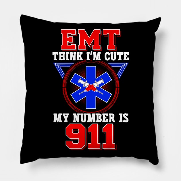 EMT Humor First Responder Gift Pillow by guitar75