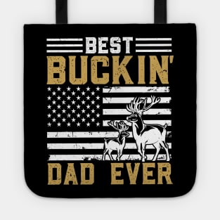 Best Bucking Dad Ever - USA Flag Dear Bows Hunting Tote