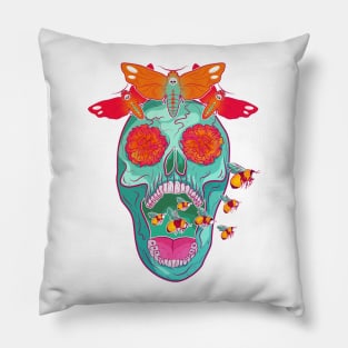 Skull Flower Pillow