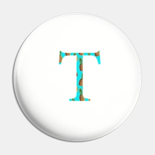 Tau Pineapple Letter Pin