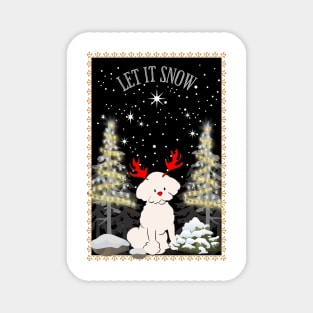 White Christmas Magnet