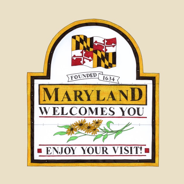 Welcome to Maryland by Elizabeth Weglein Art