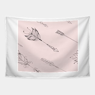 Blush tribal arrows Tapestry