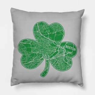 Boston Green Shamrock Ireland St. Patricks Irish Heritage Pillow