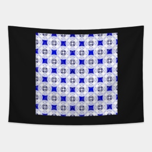 Byzantium blue and white Tapestry