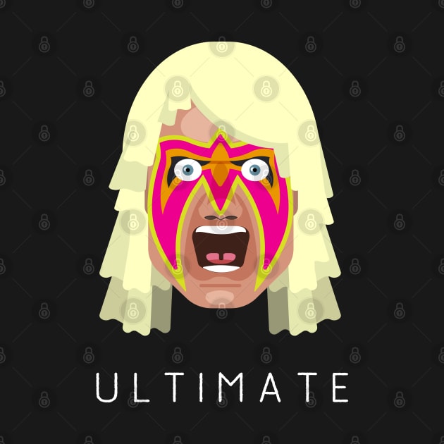 Ultimate Warrior Head (with text) by FITmedia