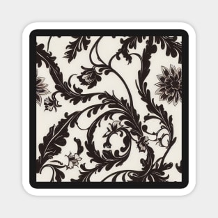 Rococo floral pattern, model 13 Magnet