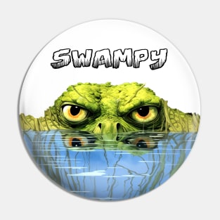 Swampy: Government Dysfunction on a light (Knocked Out) background Pin