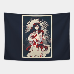 Wolf Children Family Tapestry