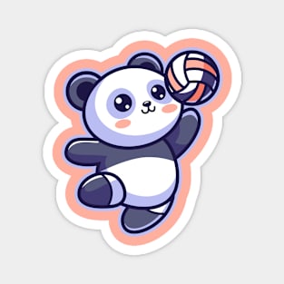 Cute Panda Volleyball Player Magnet