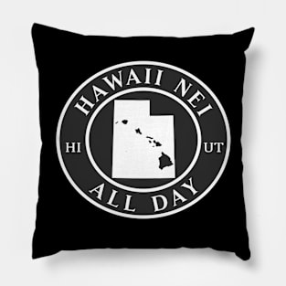 Roots Hawaii and Utah by Hawaii Nei All Day Pillow