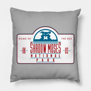 Metal Gear Solid Shadow Moses National Park - MGS Home Of The Rex Sign Pillow