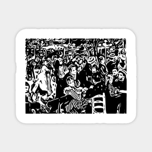 Auguste Renoir | Dance at Le Moulin de la Galette | Line art Magnet