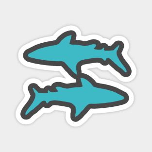 Blue Shark Pisces Magnet