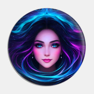 Fantasy Dreamlike Anime Girl Pin