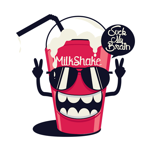 Crazy Milkshake T-Shirt Phone Case Tee Totebag T-Shirt by mertkaratay