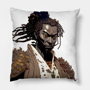 Yasuke the Black Samurai in Feudal Japan (1579) No. 2 Pillow