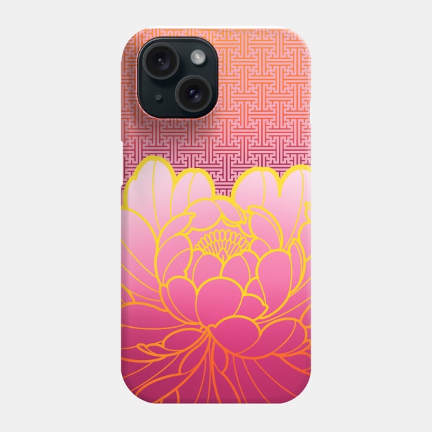 peony and sayagata Phone Case by weilertsen