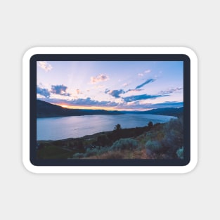 Okanagan Lake Sunset View Magnet