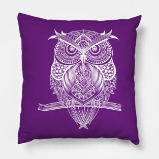 Decorative Owl - White Pillow