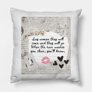 Fleetwood Mac Dreams Lyrics Print Pillow