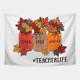 Teach Love Inspire #Teacherlife T-shirt Tapestry