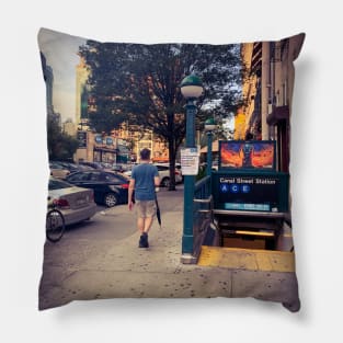 Canal Street Manhattan New York City Pillow