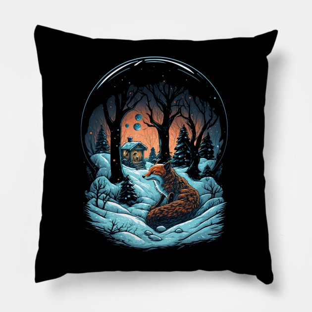 Winter Fox Pillow by vamarik