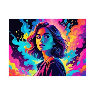 An Illustration of a Woman's Psychedelic Vision - colorful T-Shirt