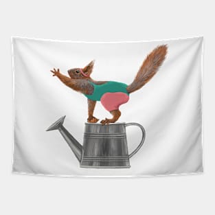 Squirrel yoga Tapestry