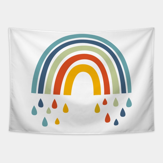 Rainbow and drop Tapestry by grafart