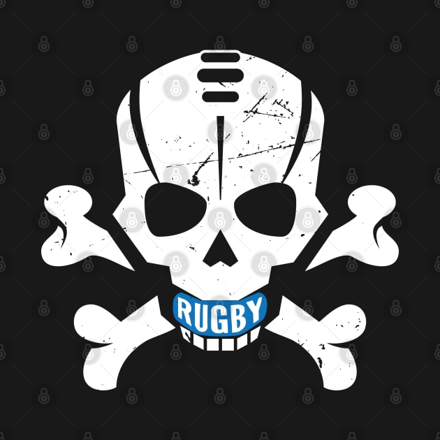 Rugby Fan Pirate Skull - Rugby Fan Design - T-Shirt | TeePublic