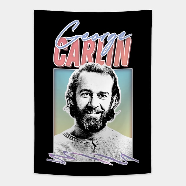 George Carlin / Retro Aesthetic Fan Art Design Tapestry by DankFutura