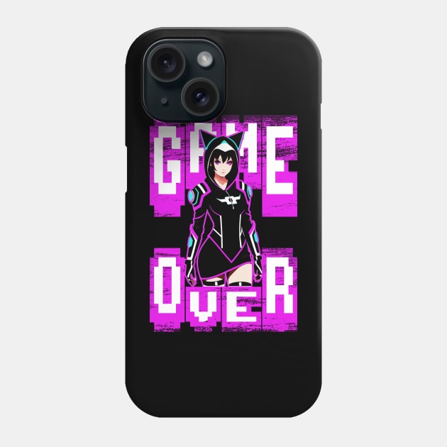 Game Over Gamer Girl Phone Case by jw608