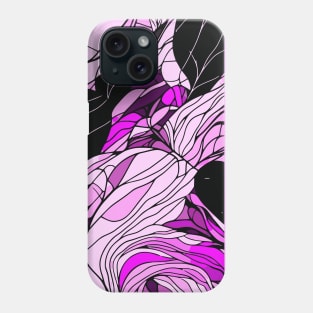 Purple and black abstract art Phone Case