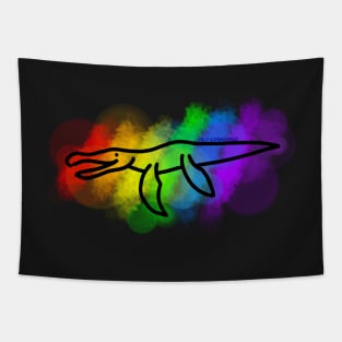 Rainbow Liopleurodon Tapestry