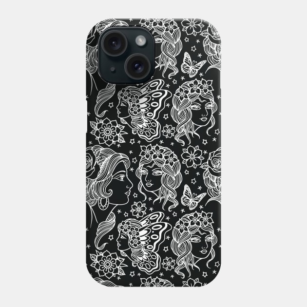 Tattoo Ladies Variant Phone Case by Seven Relics