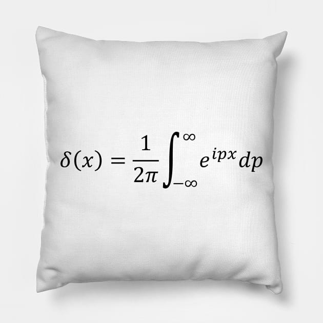 Dirac Delta Function - Math And Physics Basics Pillow by ScienceCorner