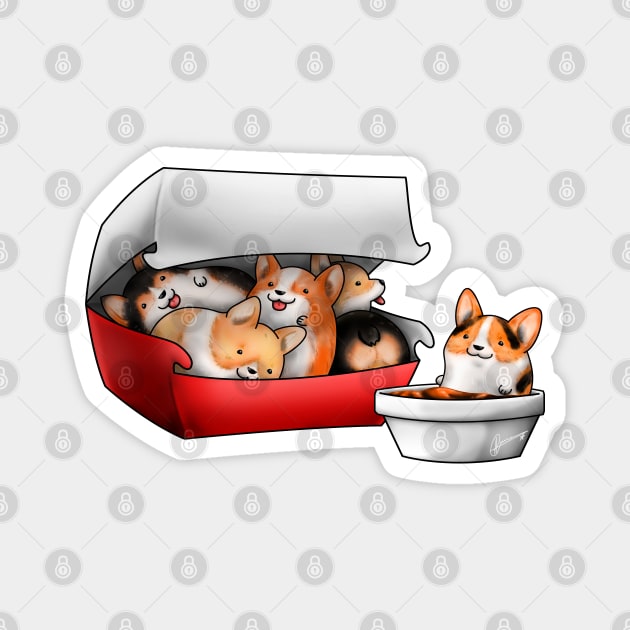 Corgi Nuggets Magnet by Akiraj