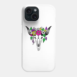 The skull of a goat Phone Case