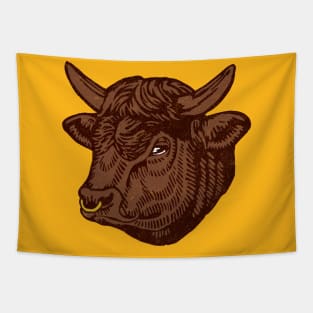 Highland Cow Bull Head Tapestry