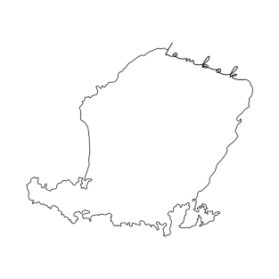 Lombok Dreams: Minimalist Island Outline Art T-Shirt