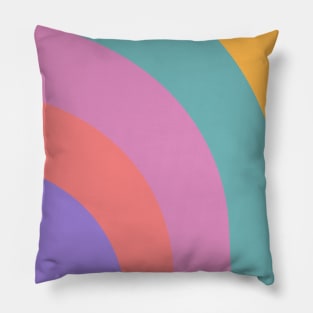 Boho happy aura rainbow pattern Pillow