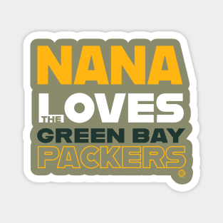 Nana Loves the Green Bay Packers Magnet