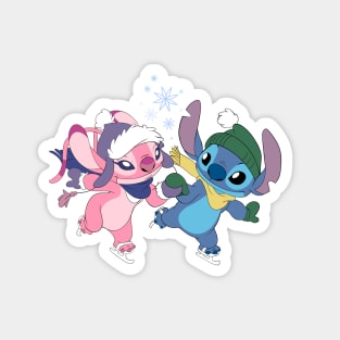 Stitch & Angel Skaters Magnet